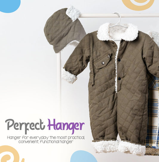 Utopia Home Kids Hangers 60 Pack - 11 Inch Plastic Baby Hangers for Closet - Childrens Hanger for Clothes & Infant Hanger for Closet - Non-Slip Shoulder Grooves, Strap Hooks & Pants Bar (White)