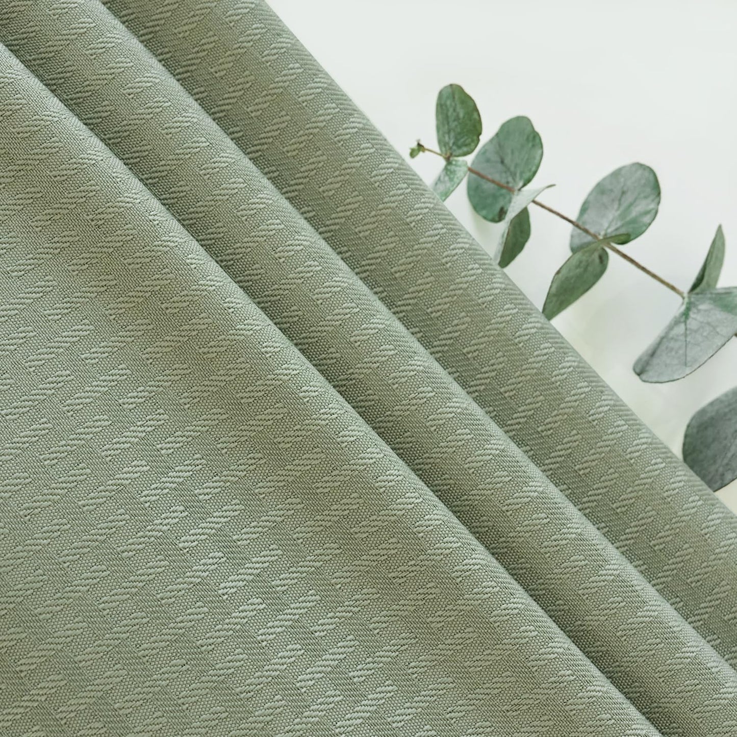 maxmill Rectangle Tablecloth Weaved Pattern Waterproof Spillproof Wrinkle Free Table Cloth, Kitchen Dining Tabletop Decoration, Fabric Table Cover for Holiday Parties, 52 x 70 Inch, Sage Green