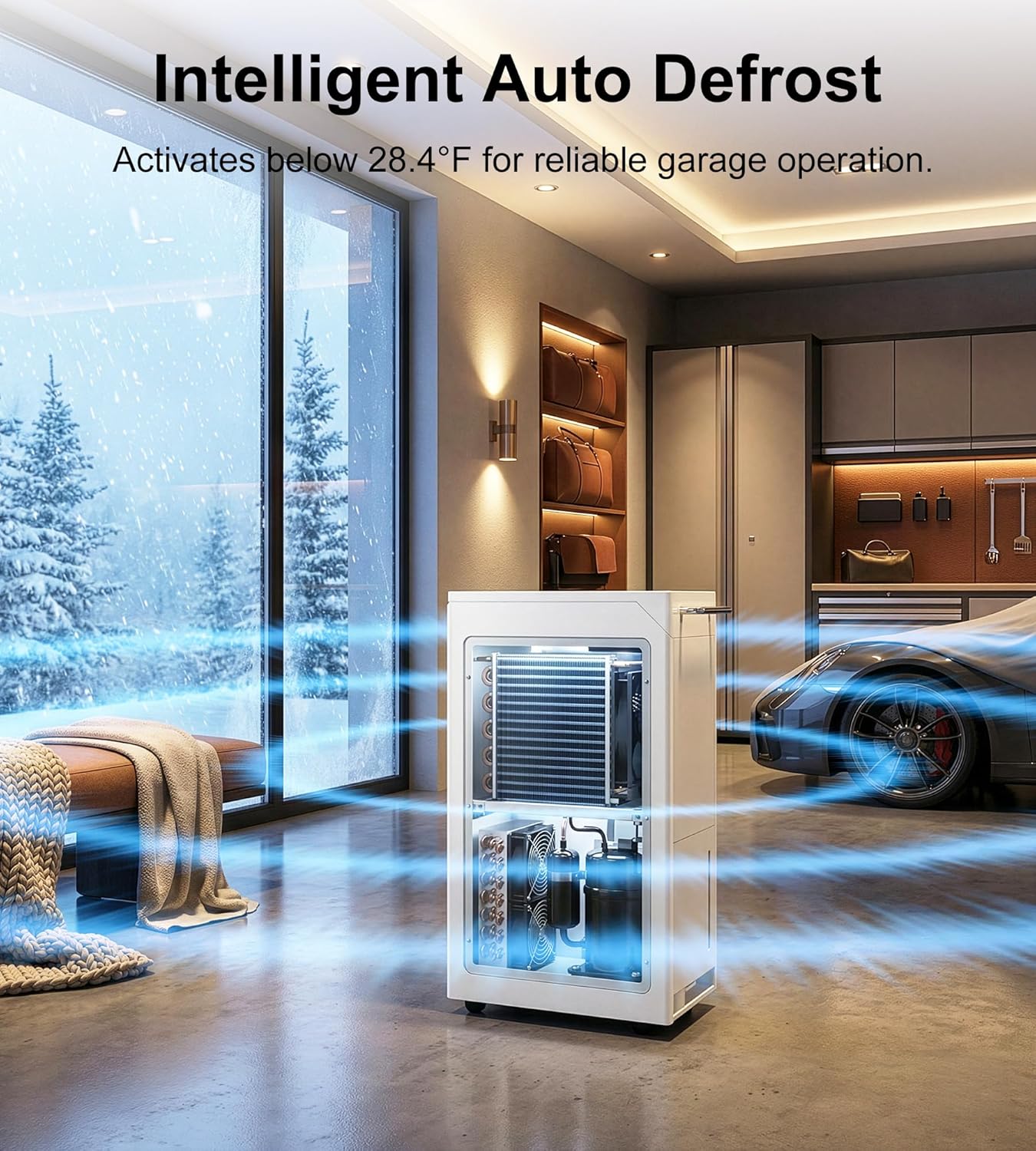 Landeagle 5500 Sq. Ft Dehumidifier - 100 Pint/Day with Smart Humidity Control & 1.6 Gal Tank