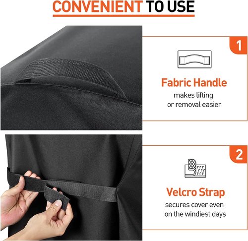 Arcedo 32-Inch Outdoor Grill Cover - Heavy Duty Waterproof Protection for 2-Burner Gas Grills | Black