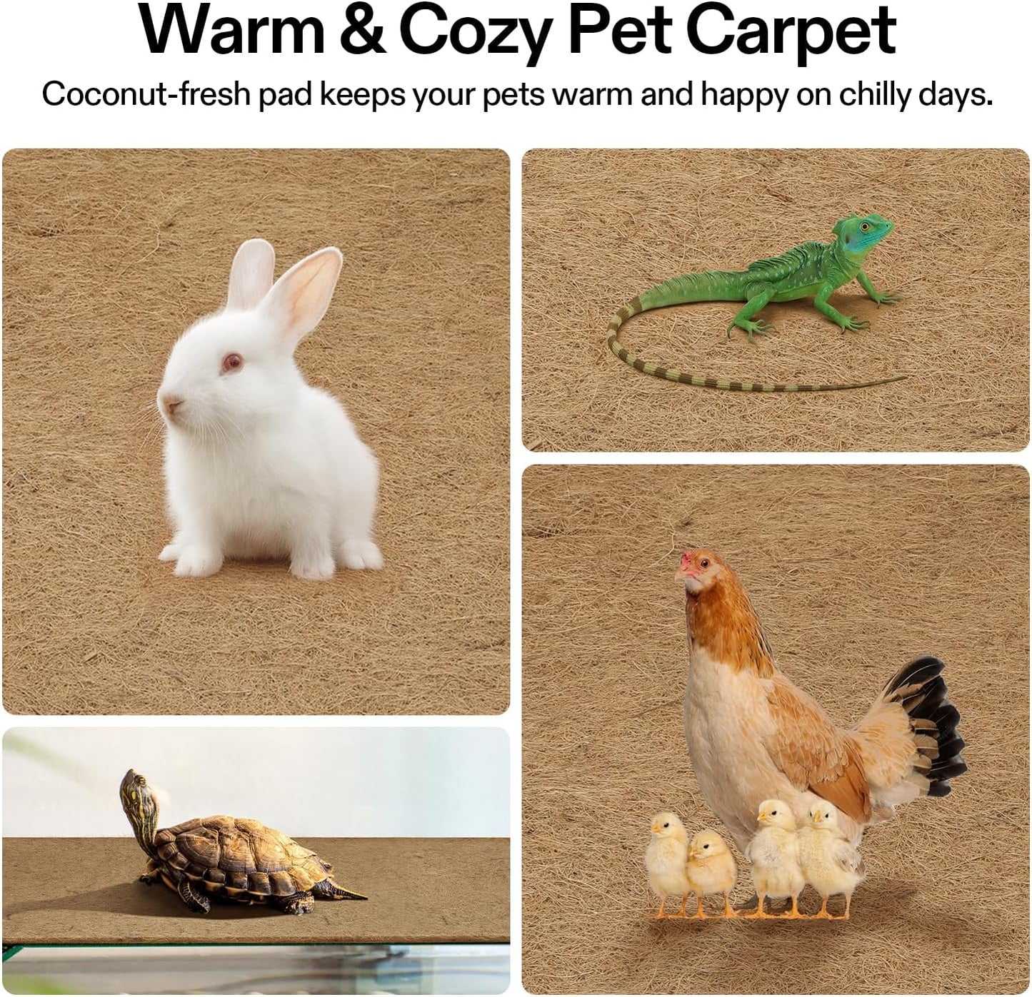 VIVOSUN Coco Coir Liner - 100% Natural Coconut Fiber Mat for Planters & Garden | 12x80 Inch