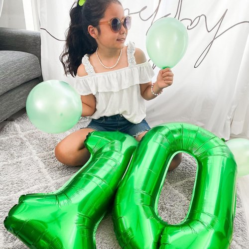Dark Green Number 1 Balloon - 40 Inch 1st Birthday Decoration for Boys & Girls | Shiny Party Supplies