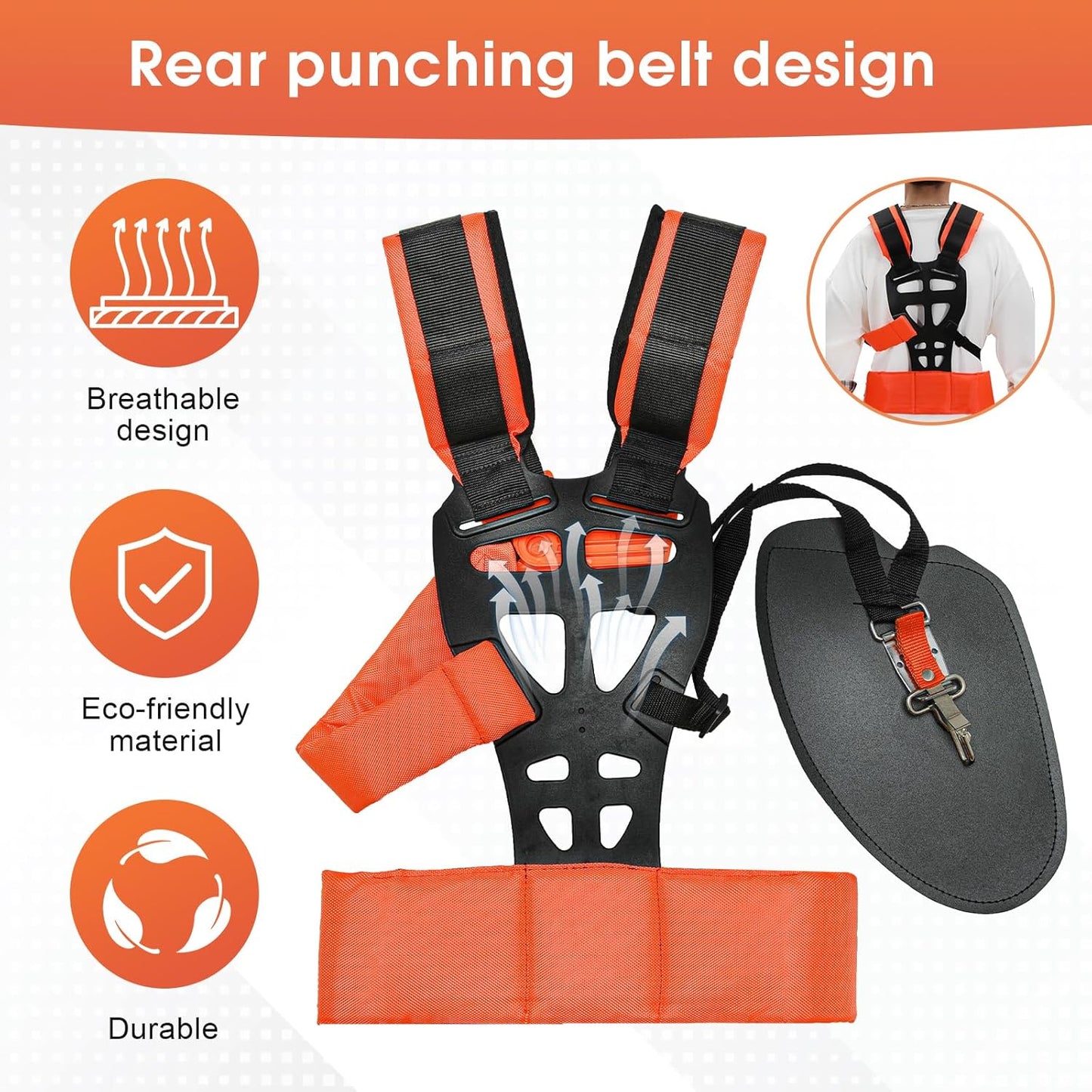 VIABRICO Adjustable Padded Trimmer Shoulder Strap - Universal Nylon Harness for Weed Eaters & Brush Cutters