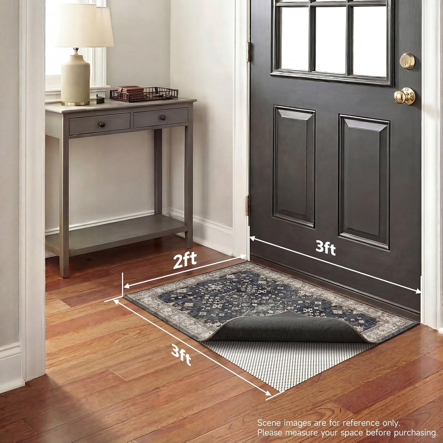 Veken Rug Gripper Pad - Non-Slip Cushion for Hardwood & Tile Floors | 12 Pcs, 2x3 Ft Anti-Skid Mat