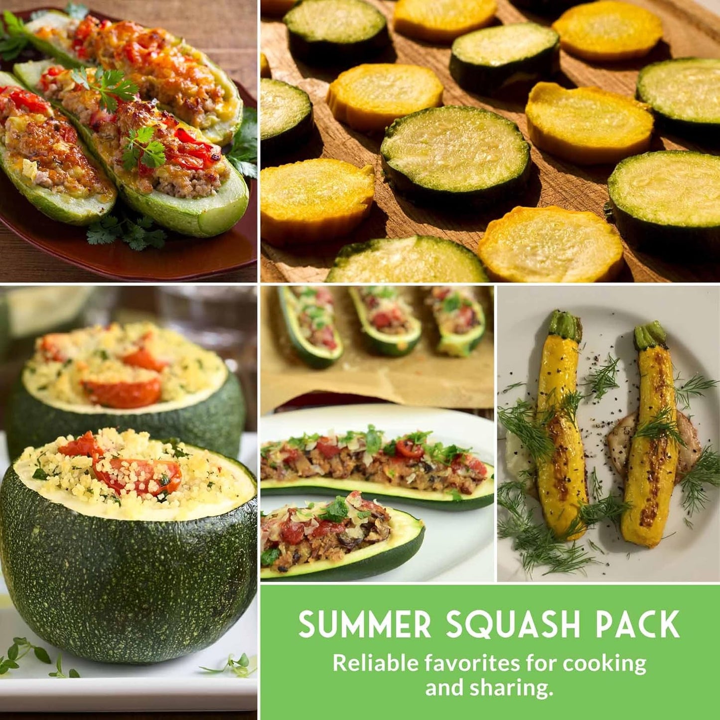 Survival Garden Seeds - Zucchini & Squash Collection | Non-GMO Heirloom Seeds Assortment