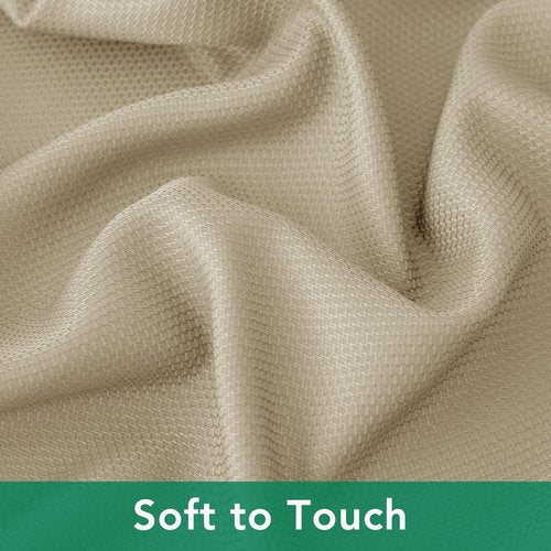 Biscaynebay Textured Fabric Tablecloths 90x156 Inches Rectangular, Natural Water Resistant Tablecloths for Dining, Kitchen, Wedding, Parties etc. Machine Washable
