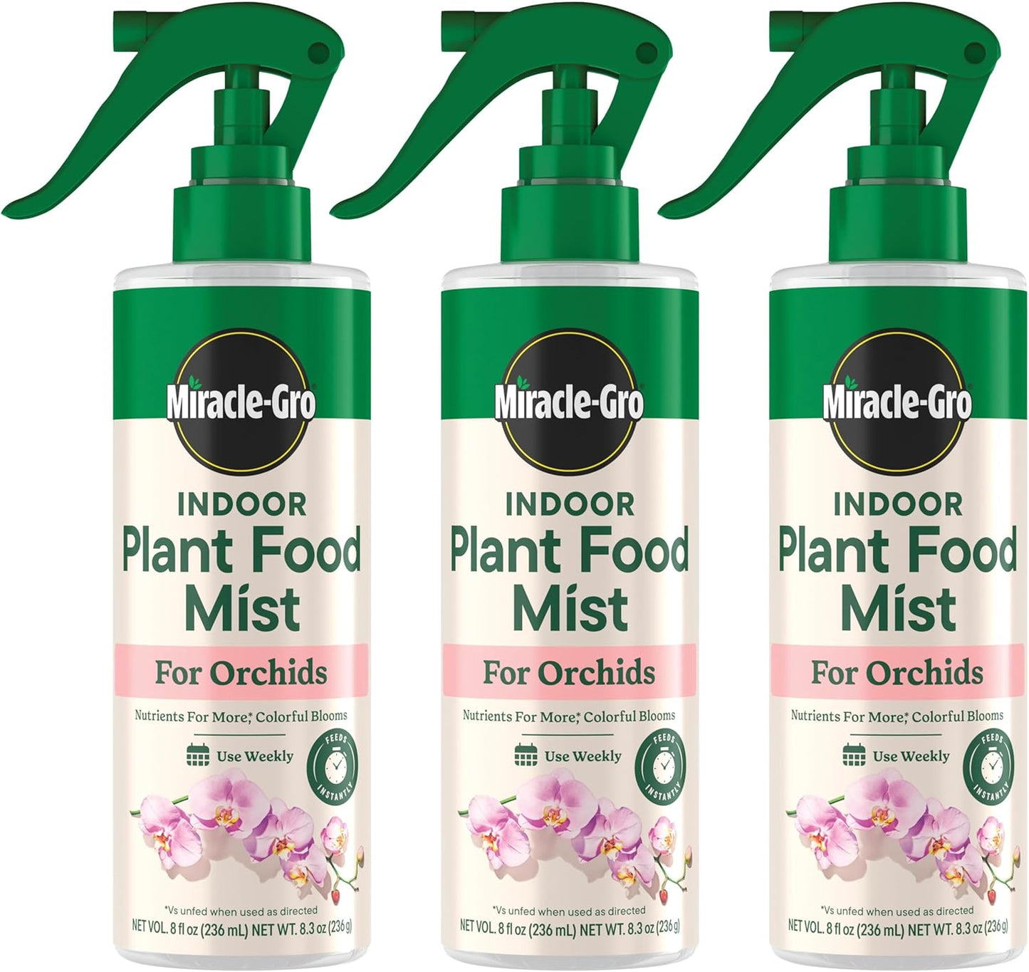 Miracle-Gro Orchid Plant Food Mist - Nourishing Indoor Plant Food, 8 fl. oz. (3-Pack)