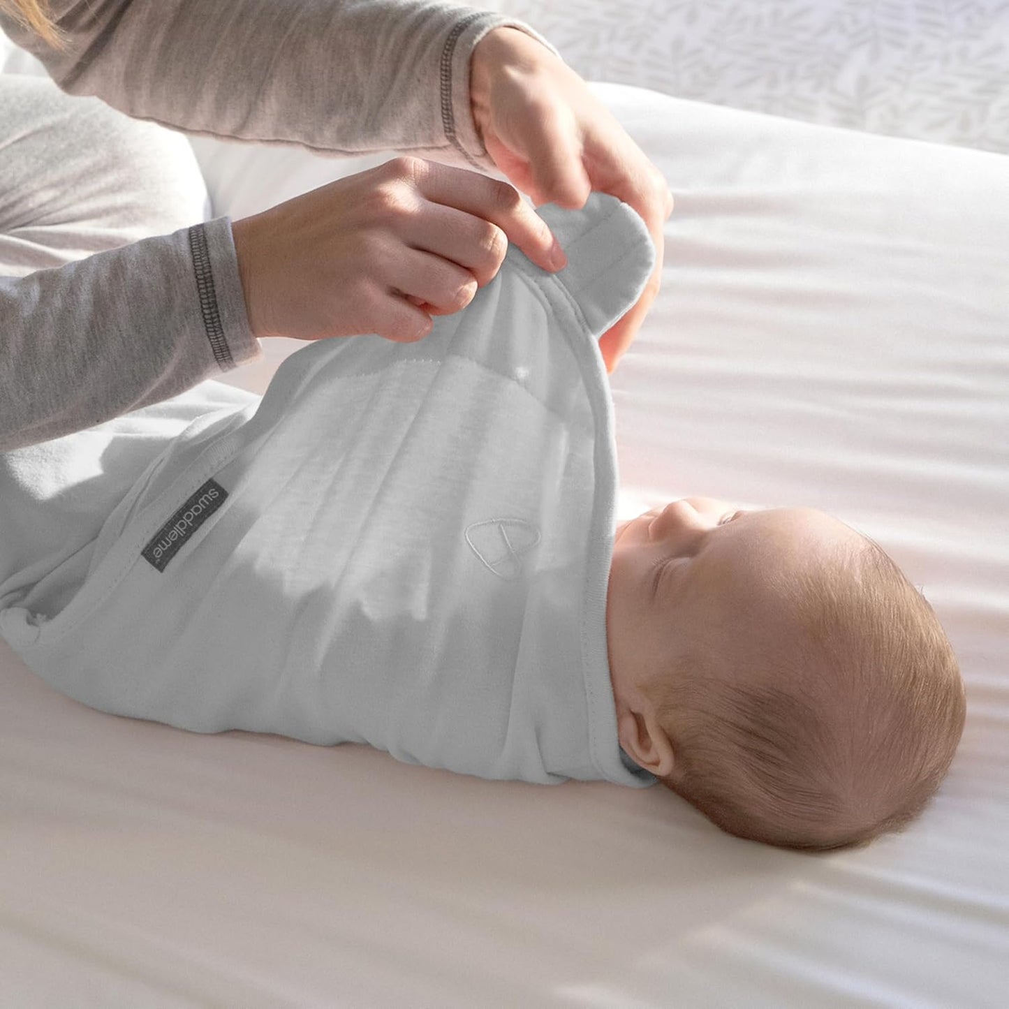 SwaddleMe by Ingenuity Baby Swaddle Blanket - 100% Cotton, 0-3 Months, Improves Sleep & Calms Reflex | 2-Pack, Tropical Dino