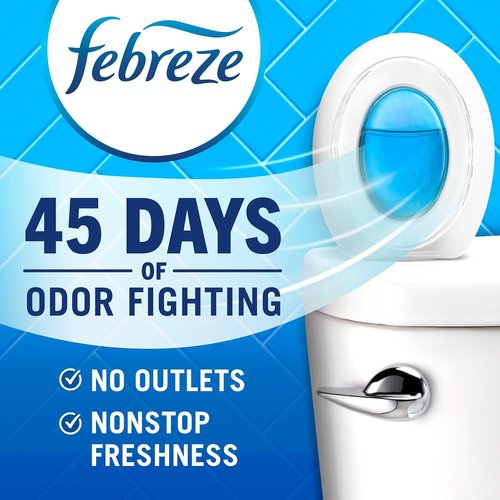 Febreze Bathroom Air Freshener - Odor-Fighting Plug-In Alternative | Lilac & Peach Scents, 4ct