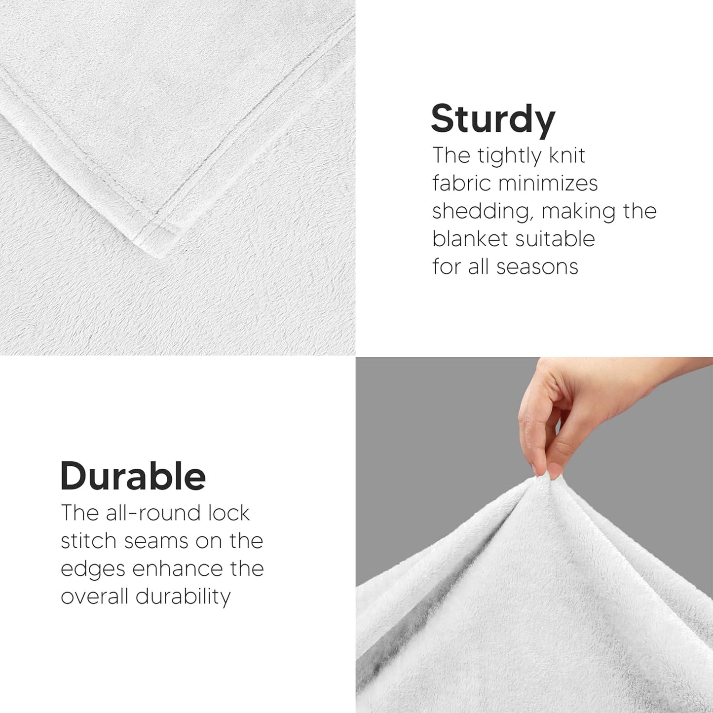 Utopia Bedding Fleece Blanket - Ultra Soft King Size White (90x102 Inches) | Cozy, Lightweight, All-Season Home Decor Gift