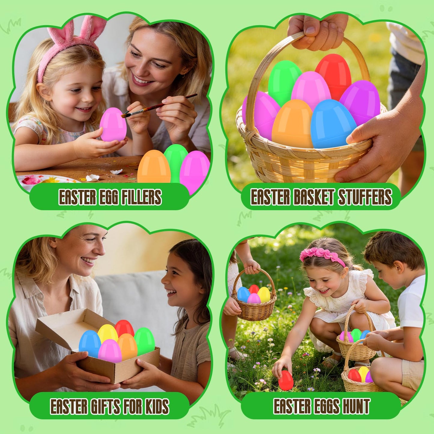 KissFuture 24 Pack Prefilled Easter Eggs with Animal Squishy Toys, Easter Eggs Filled for Egg Hunt, Easter Basket Stuffers, Easter Gifts for Kids, Easter Party Favors Prizes