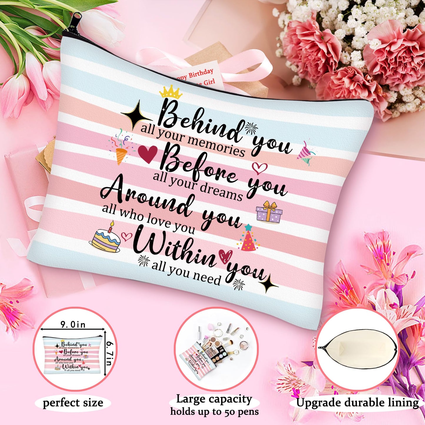 Birthday Gifts for 9 Year Old Girls, Gifts for 9 Year Old Girls, 7 Pieces 9th Beautiful Birthday Gift Basket Set , Cool 9th Decorations Birthday Gift for Daughter, Sister, Niece, Granddaughter.