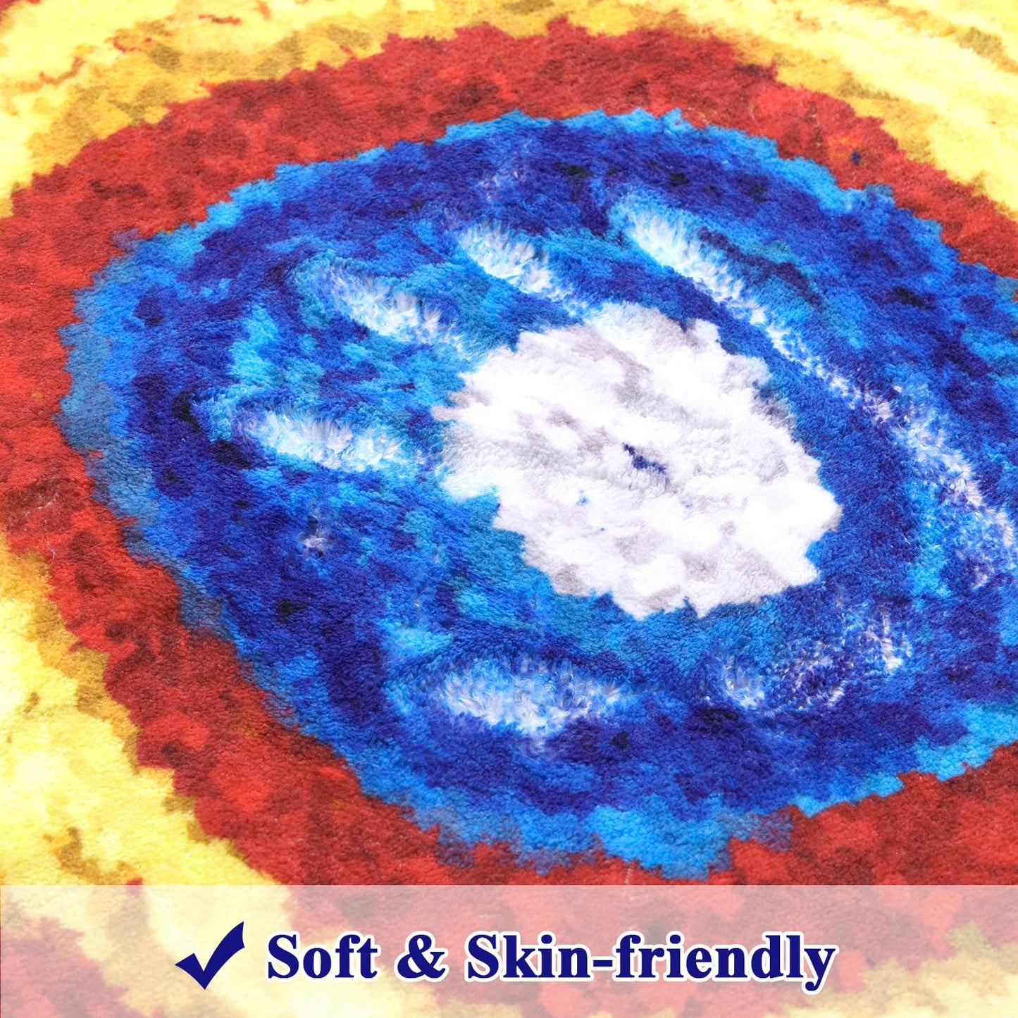 HiiARug Carpet Circles Kids Rug 16Inch Rainbow Crazy Carpet Circle Seats Preschool Classroom Accessories 12pcs Round Flexible Seats Group Activity Spots Marker for Classroom Kindergarden Playroom