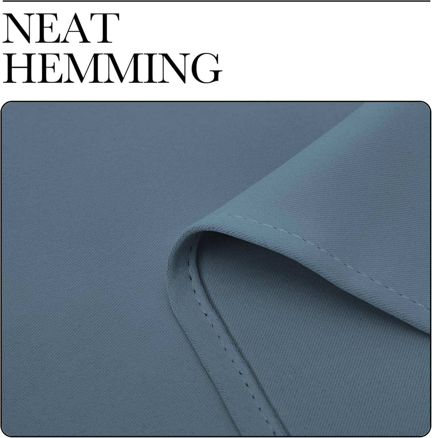 NICETOWN Room Darkening Curtains - Thermal Insulated Blackout Panels for Bedroom | Smoky Blue, 2 Panels (W42 x L63-Inch)