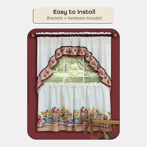 Achim Home Decor Camino Lincroft Decorative Curtain Rods - Lightweight, Adjustable 48-86 Inches, 0.75" Diameter