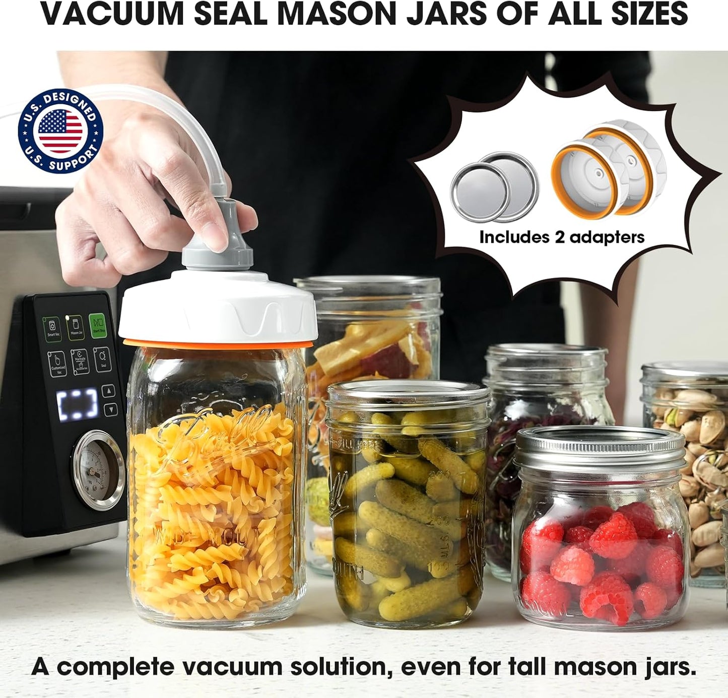 Vesta Precision 12” Chamber Vacuum Sealer - Smart Auto Vacuum Time & Easy-Clean System for Liquids, Meats & Mason Jars | V553