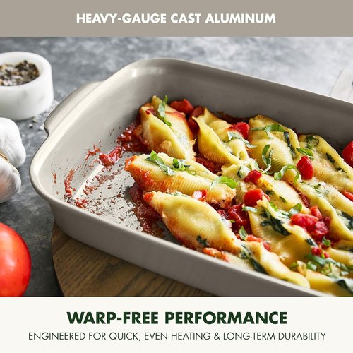GreenPan Premiere Baking Pan - Healthy Ceramic Nonstick 13" x 9" | PFAS-Free, Durable & Oven Safe to 600°F, Taupe