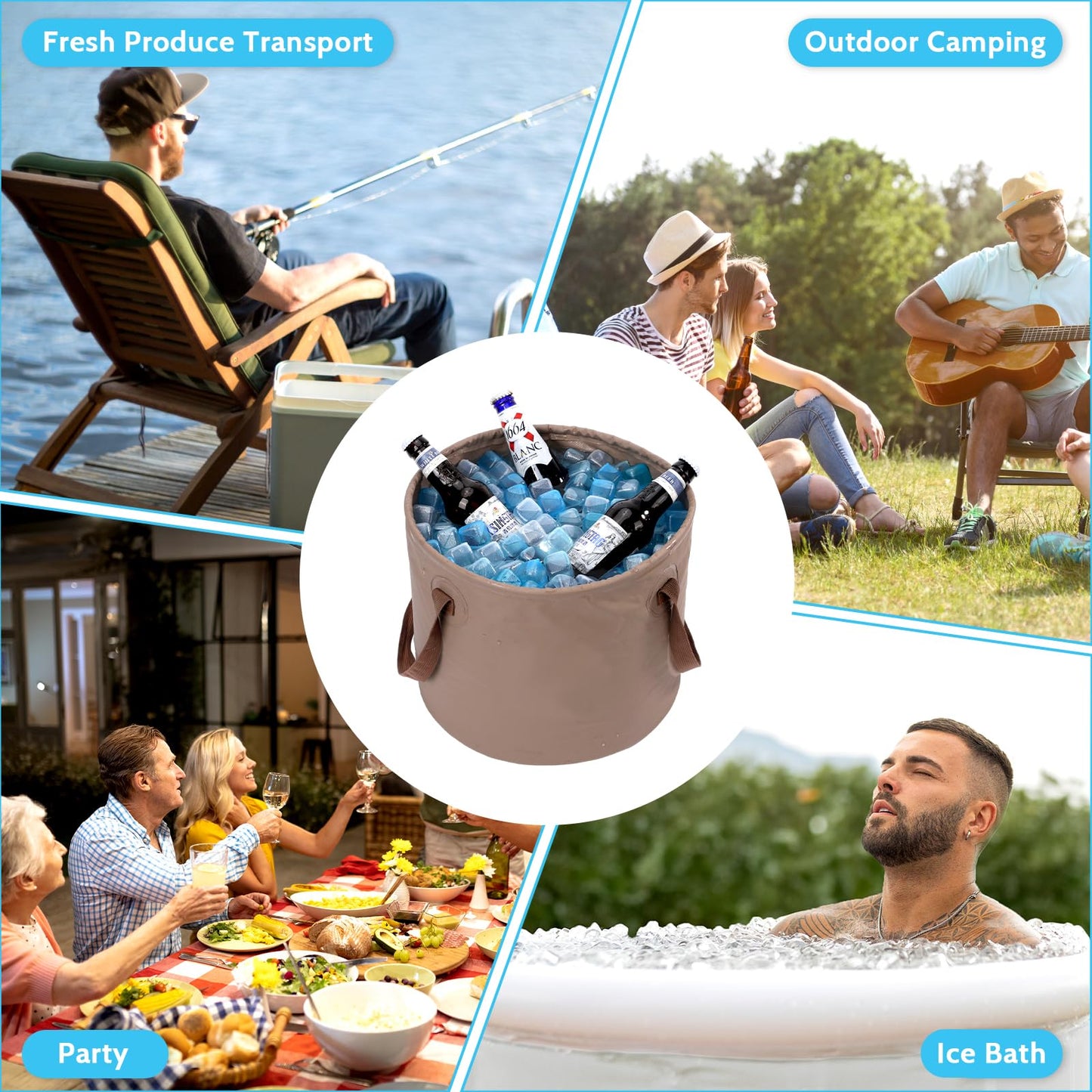 360 Pack Reusable Ice Cubes Refreezable Plastic Ice Cubes Without Diluting Reusable Ice Cubes for Drinks Large Pack Ice Cube Frozen BPA Free for Party Bars Ice Bath Camping
