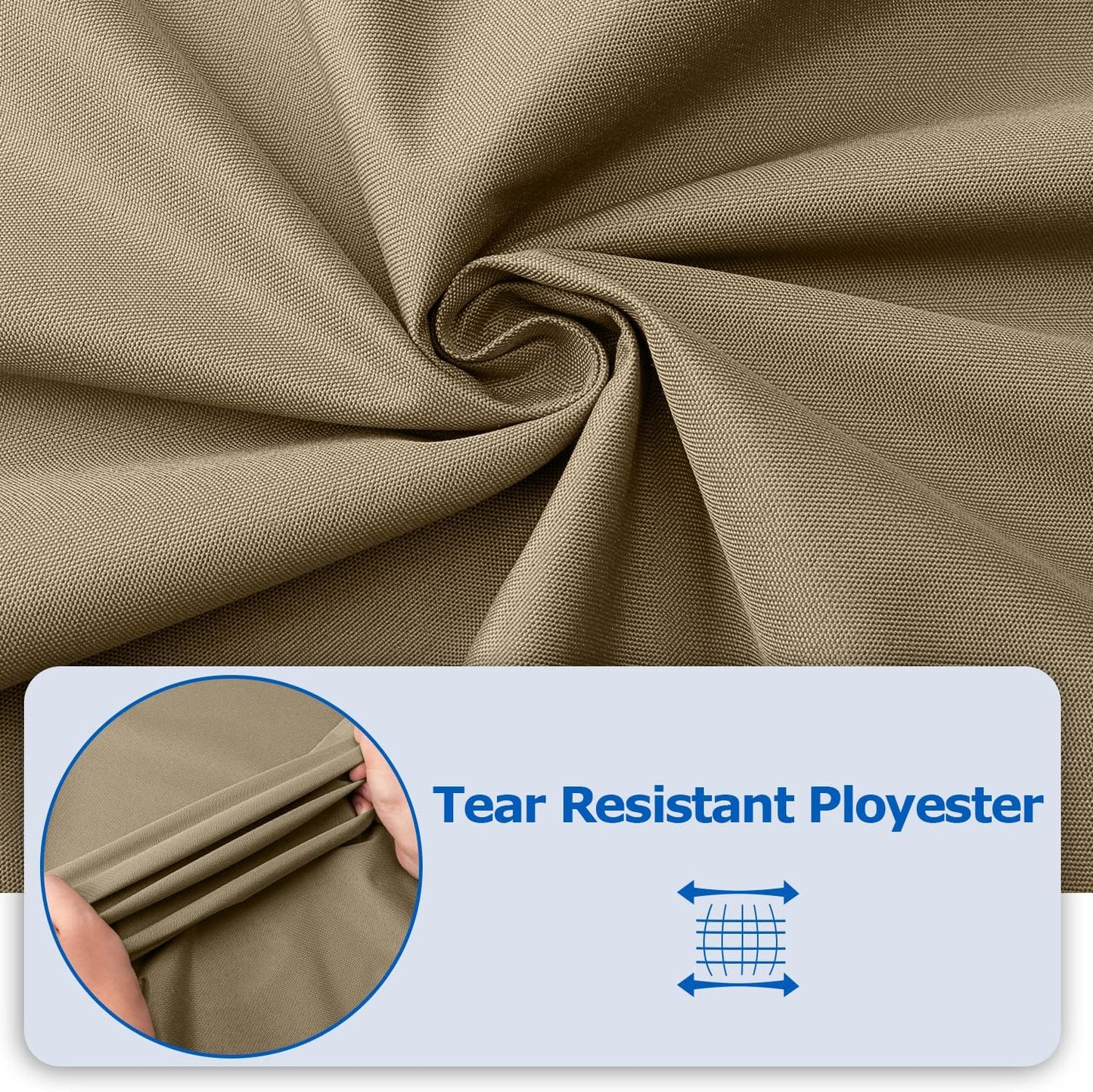 SunPatio Outdoor Chair Covers - Waterproof Heavy Duty Protection | 2 Pack, Fade & Rip Resistant, Taupe 33.5"W x 37"D x 36"H