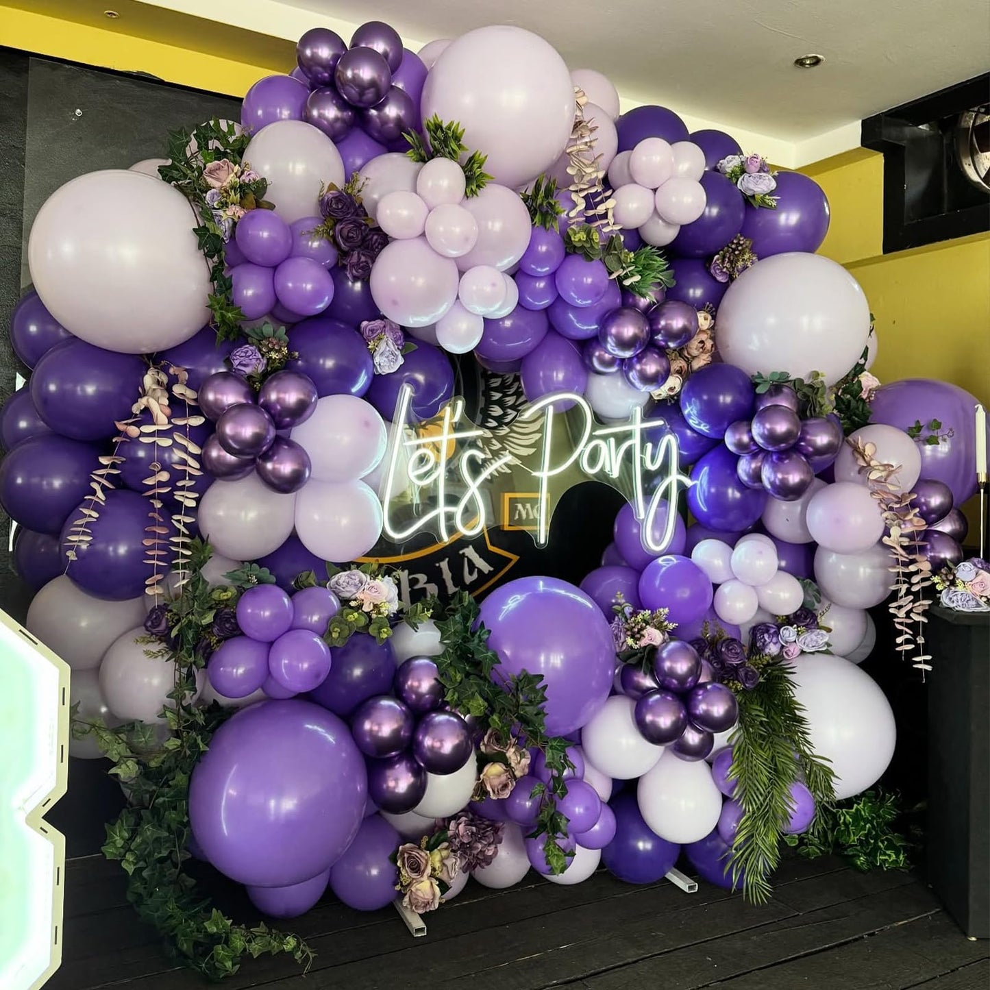 Purple Balloons, 55 PCS 12 Inch Lavender purple White Balloons, Metallic Purple Confetti Balloon Pearl Purple Balloon for Girl Women Baby Shower Birthday Wedding Anniversary Party Decorations