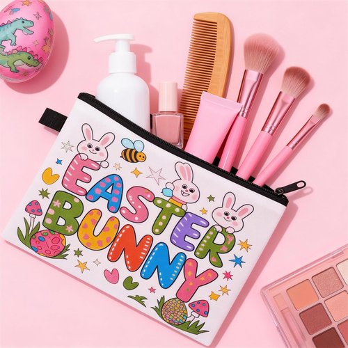 Honxicur Happy Easter Gifts Set for Women Sister Teens Adults Stuff, Easter Basket Stuffers with 16oz Glass Cup, Scented Candles, Bracelet, Makeup bag & Socks, Self Care Gifts for Women