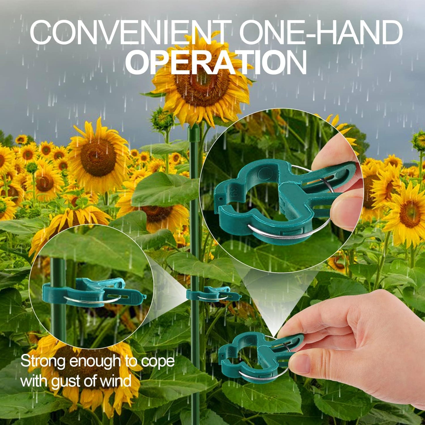 Yinghezu Plant Support Clips - 40 Pcs for Garden Tomatoes & Vines | 2 Sizes for Upright Growth