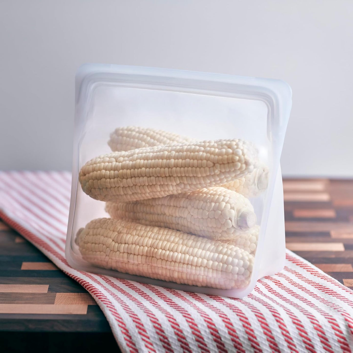 Stasher Silicone Reusable Storage Bag - Stand-Up Mega Bag, Eco-Friendly 104 oz Clear Food Storage Solution | Microwave & Oven Safe