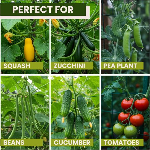 Cucumber Trellis by [Brand Name] - A-Frame Vegetable Support for Climbing Plants | 53x53 Inches