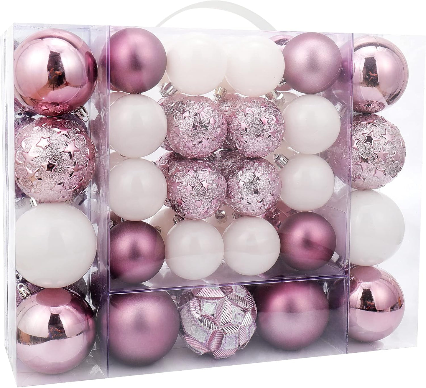 87ct Christmas Ball Ornaments Set Shatterproof Seasonal Hanging Decorations with Reusable Hand-held Gift Package for Xmas Tree Holiday Party and Home Decor, Gold
