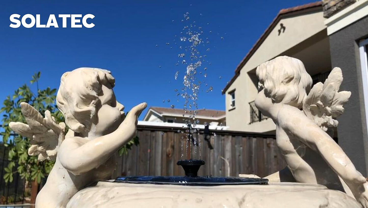 Solatec Solar Powered Fountain Pump - 1.4W Outdoor Bird Bath Water Pump for Garden & Pond