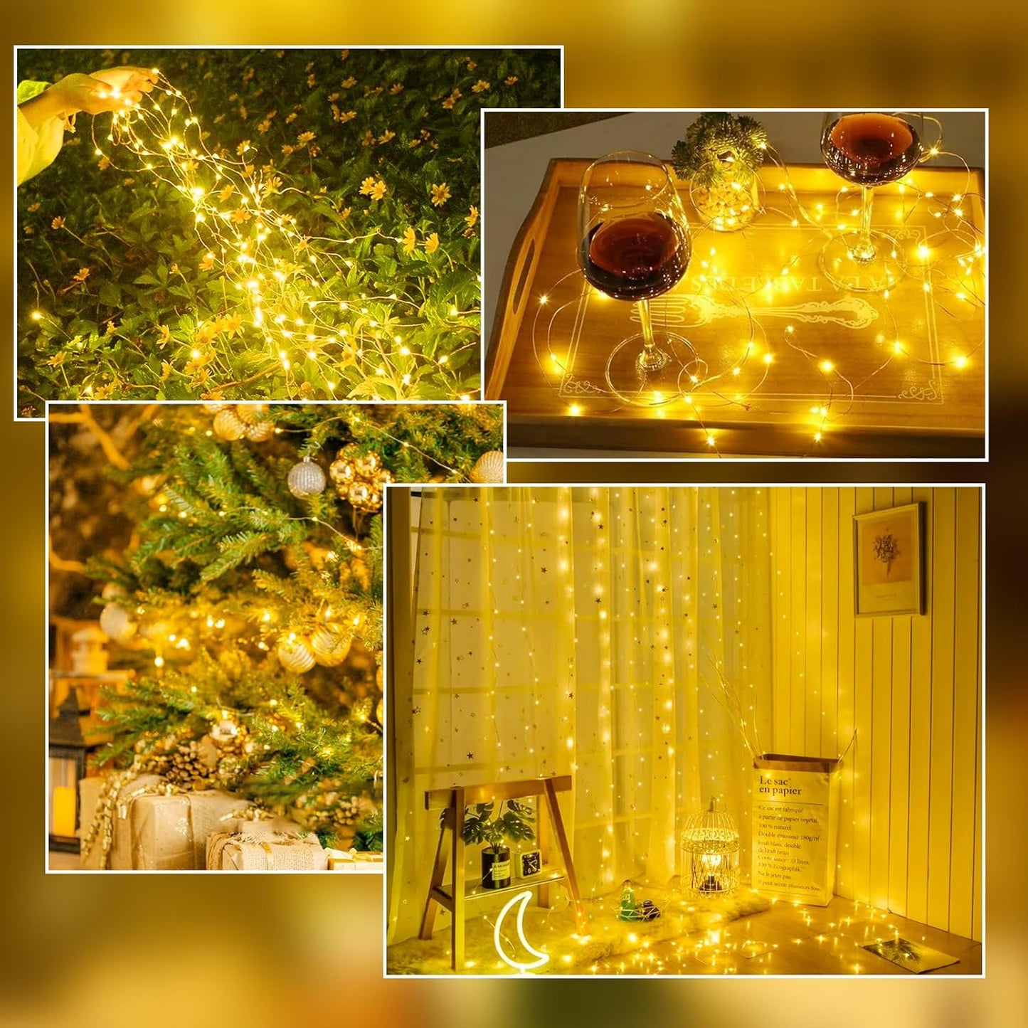 Skiennix Fairy Lights - 50 LED Waterproof String Lights with Timer | 16FT Warm White Indoor/Outdoor Decor