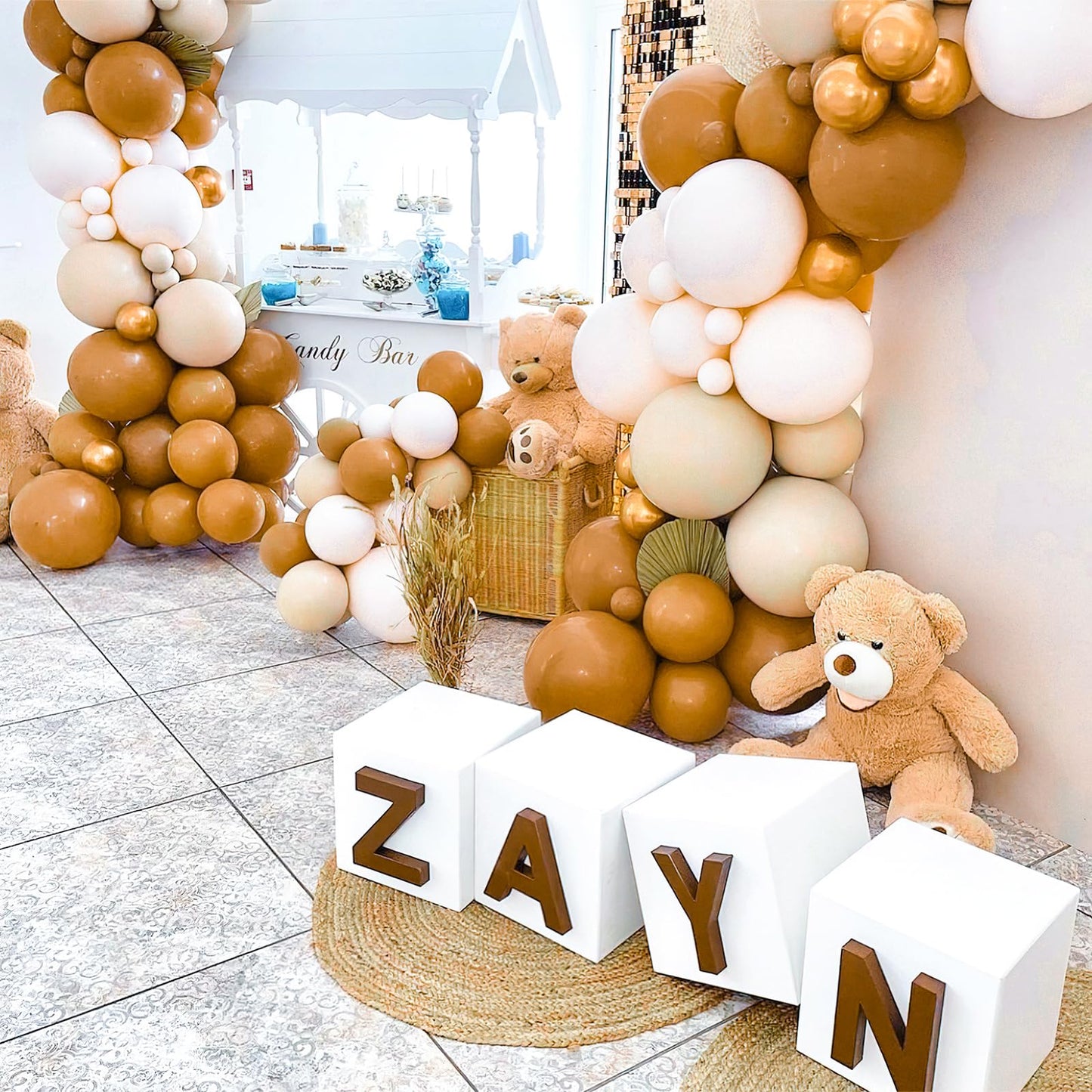 PartyWoo Tan Balloons 140 pcs Different Sizes of 18 12 10 5 Inch Boho Neutral Light Brown Coffee Fall Latex Balloon Arch Kit for Birthday Safari Boy Baby Shower Jungle Party Decorations Brown-F10