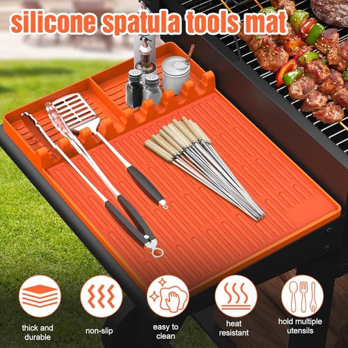 Joyhalo 36" Blackstone Silicone Griddle Cover - Includes 16" Spatula Mat & Grease Cup Liners for All-Season Outdoor Use