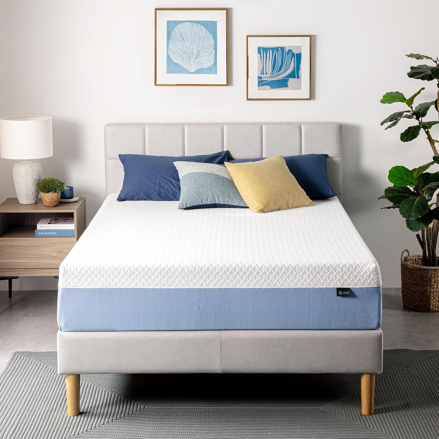 Zinus 12 Inch King Cooling Memory Foam Mattress - Medium Feel, Breathable Layers, Fiberglass Free