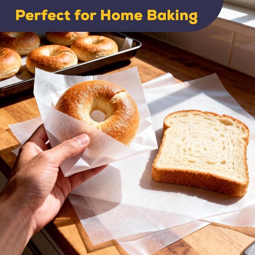 Fit Meal Prep Deli Wax Paper Sheets - 500 Pack, 6 x 10.75 Inches, Waterproof & Greaseproof Food Wraps