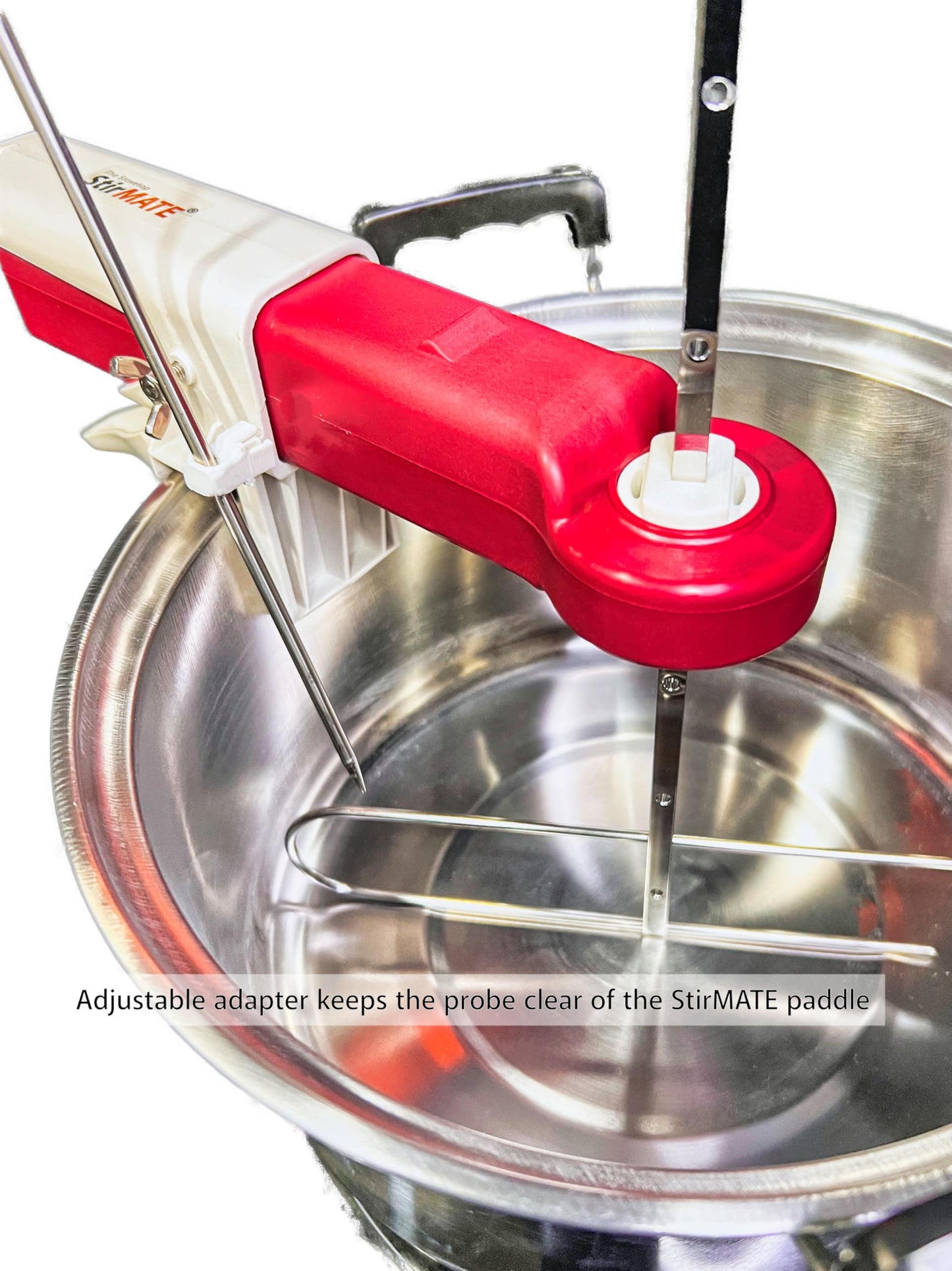 StirMATE Culinary Thermometer – Digital Candy & Deep Fry Stainless Probe with Pot Clip and StirMATE Adapter