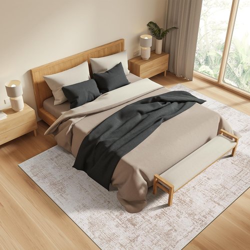 Area Rug 5x7 Washable Living Room Rugs: Large Abstract Soft Non Slip Area Rugs, Indoor Floor Non-Shedding Carpet for Bedroom Dining Room Kitchen Office Home/Dorm Decor,Beige