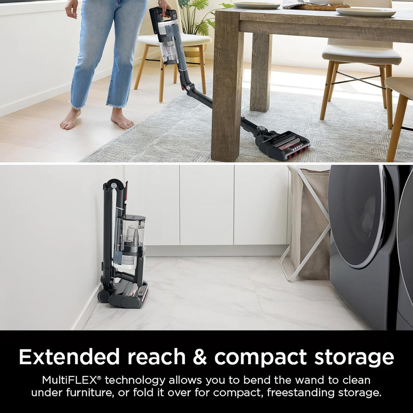Shark Stratos Cordless Vacuum - Clean Sense IQ, DuoClean PowerFins, MultiFlex Wand | 40-Minute Runtime