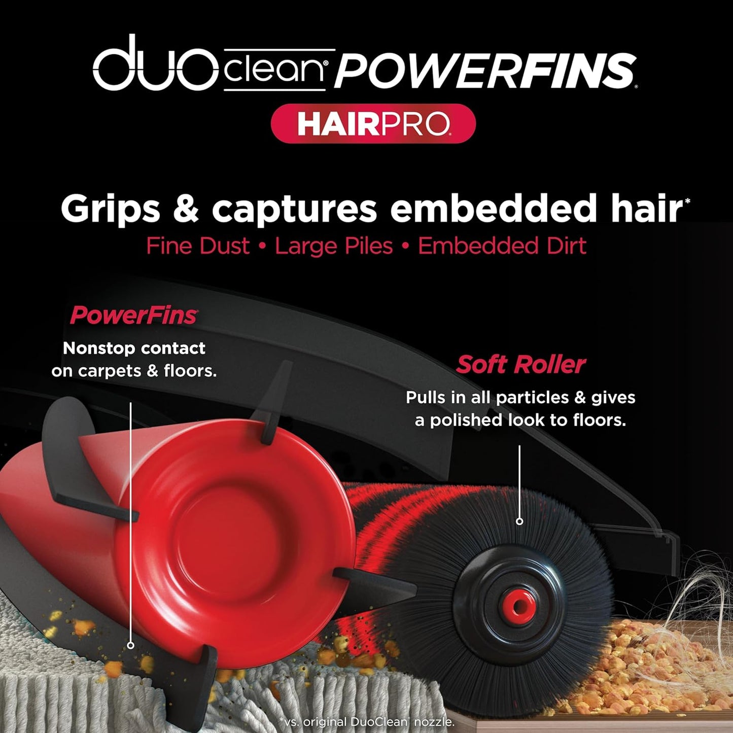 Shark Stratos Upright Vacuum - DuoClean PowerFins & HairPro | Self-Cleaning Brushroll, Navy AZ3002