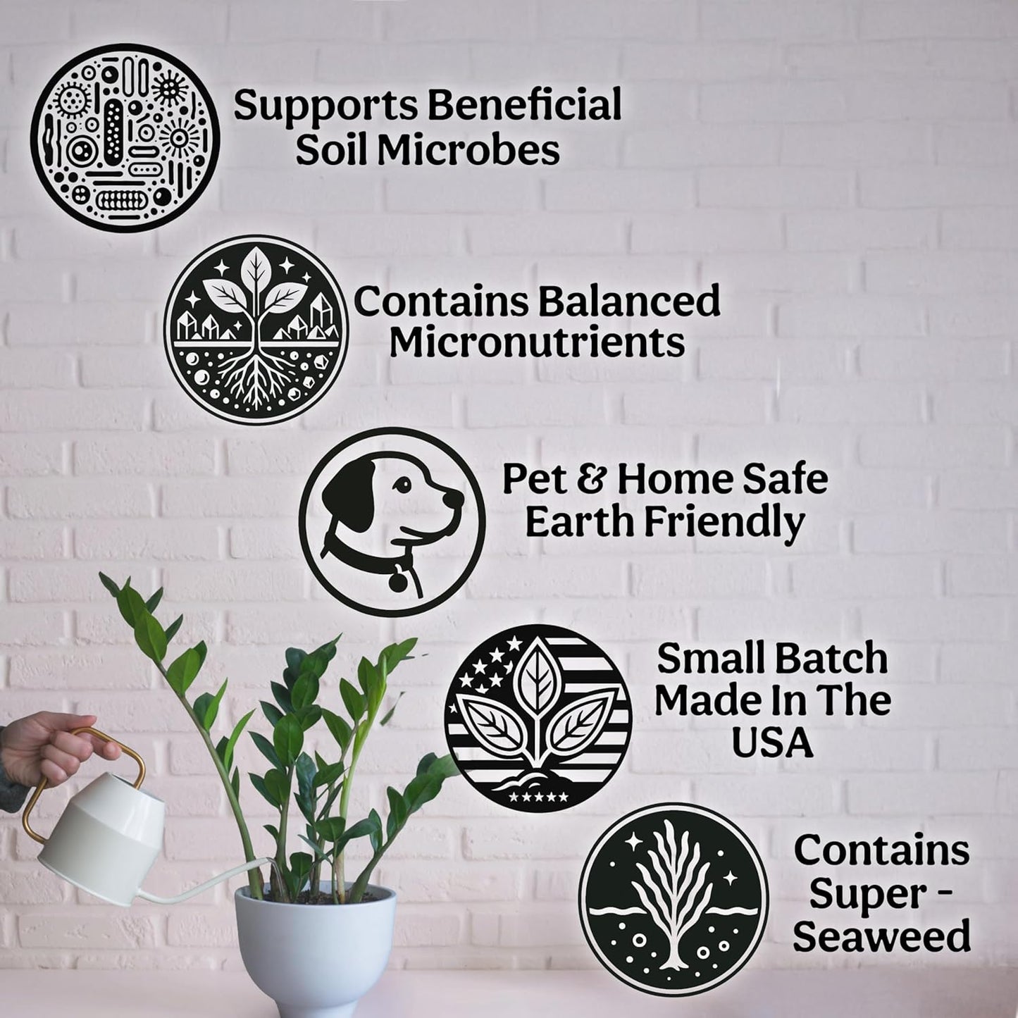 Skiennix Organic Liquid Indoor Plant Food - All-Purpose Fertilizer with Sea Kelp, 8oz Treats 50 Gallons