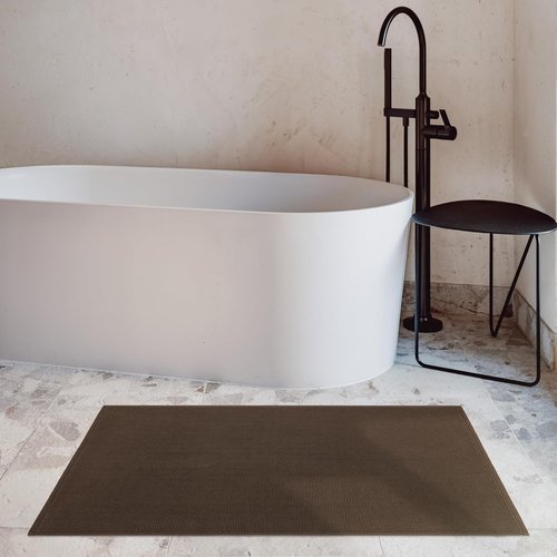 Cotton Paradise 100% Cotton Bath Mat - Soft, Absorbent, Non-Slip | 17x24 Inch, Quick Dry, Brown