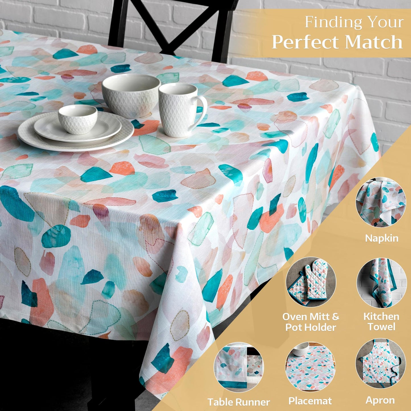 Maison d' Hermine Table Cloth Rectangle Table 100% Cotton 60 x 108 Inches Tablecloth Reusable Decorative for Dining Kitchen Room Farmhouse Home Gifts for Mothers Day Spring Summer - Summer Picnic