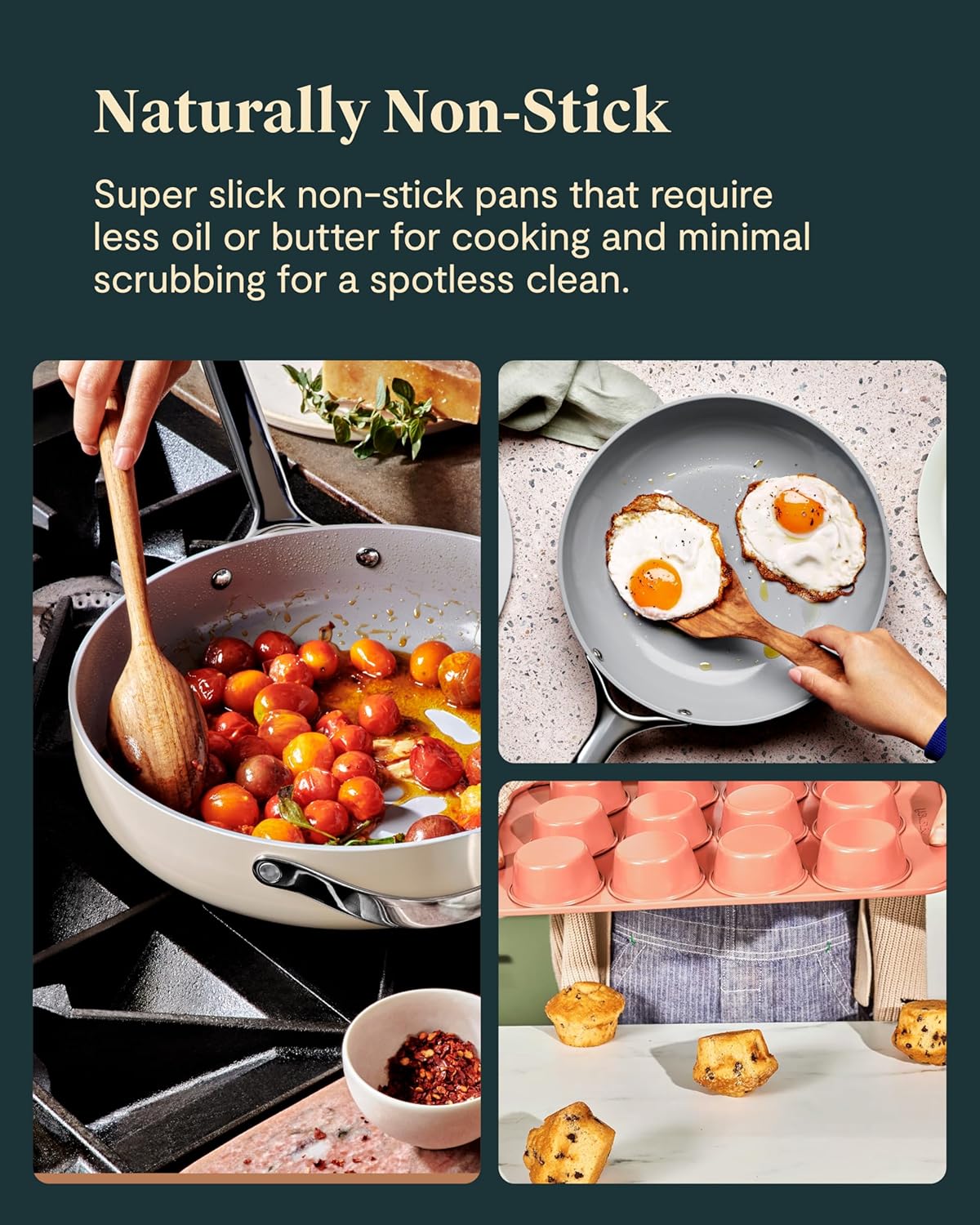 Caraway 23-Piece Nonstick Ceramic Cookware & Bakeware Set - Oven Safe, Non-Toxic - Sage Color