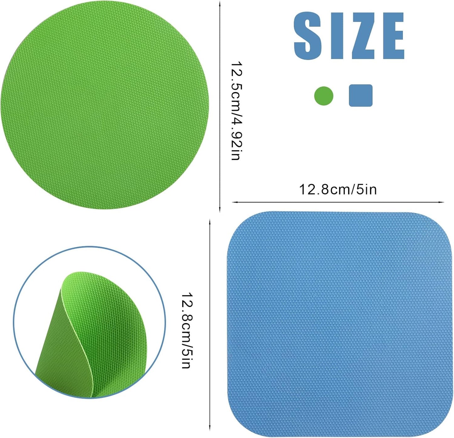 LUTER Multi-Function Silicone Jar Opener - Easy Grip for Seniors | 4-Piece Set in Light Blue & Green
