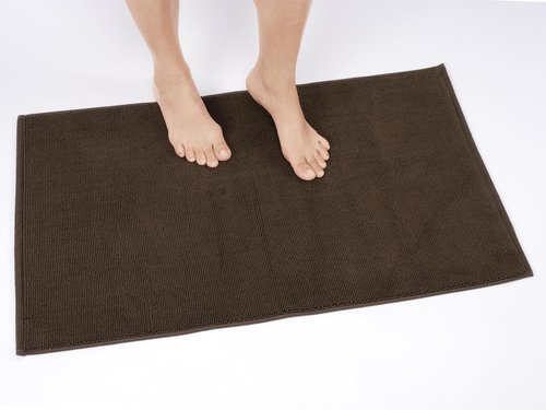Cotton Paradise 100% Cotton Bath Mat - Soft, Absorbent, Non-Slip | 17x24 Inch, Quick Dry, Brown