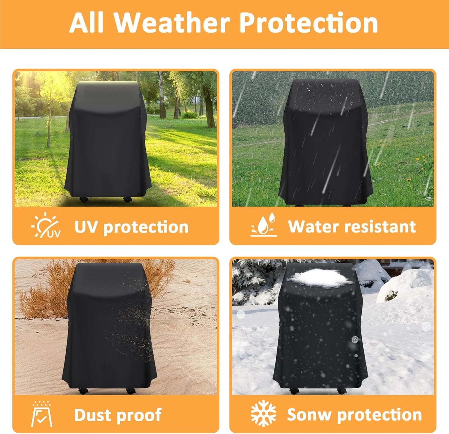 Weber - 30 Inch Grill Cover | Waterproof BBQ Cover for Spirit 210 Series - Fits 2 Burner Grills