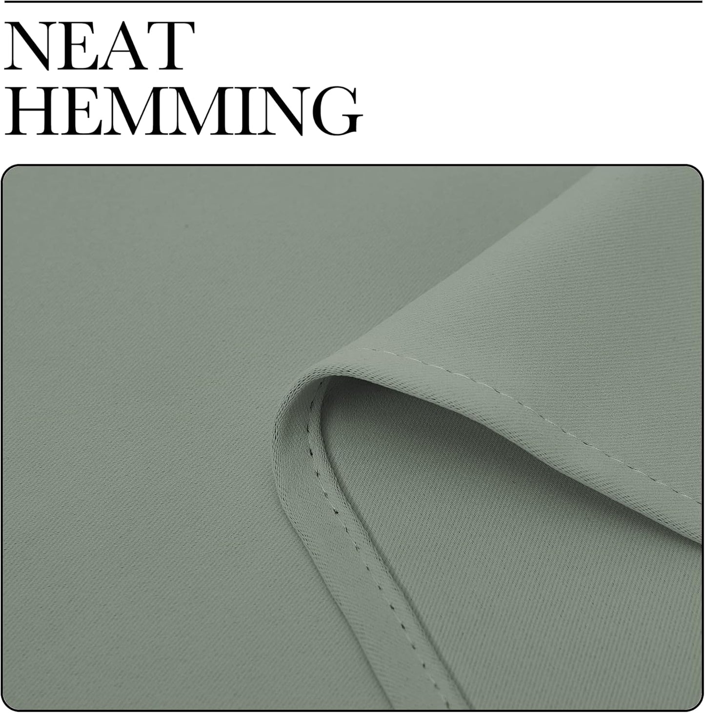 NICETOWN Blackout Curtain Panels - Thermal Insulated Draperies in Greyish Green | 34x45 Inch, 1 Pair