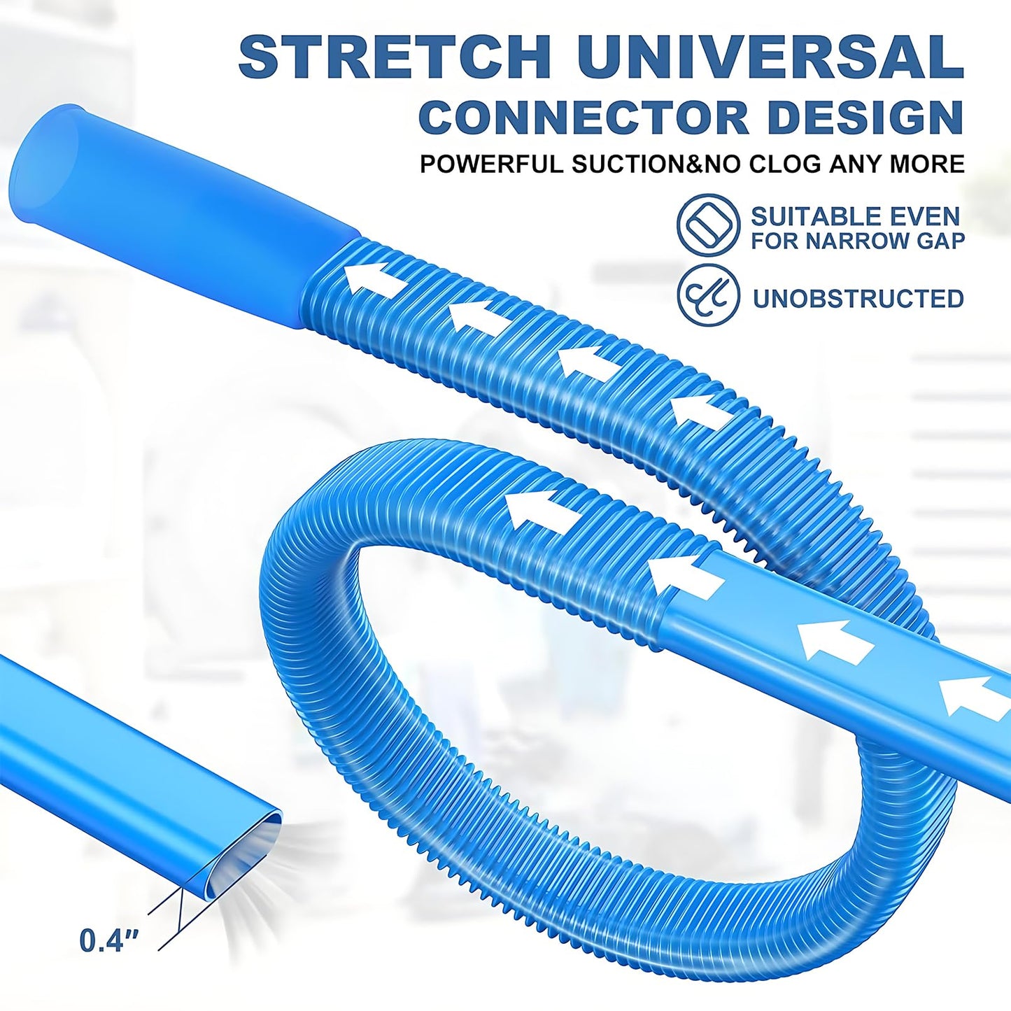 Upgraded Dryer Vent Cleaner: Universal Vacuum Hose Attachment Fits All Vacuums Cleaner, Deep Cleaning Tools for Clogged Ducts & Lint Removal