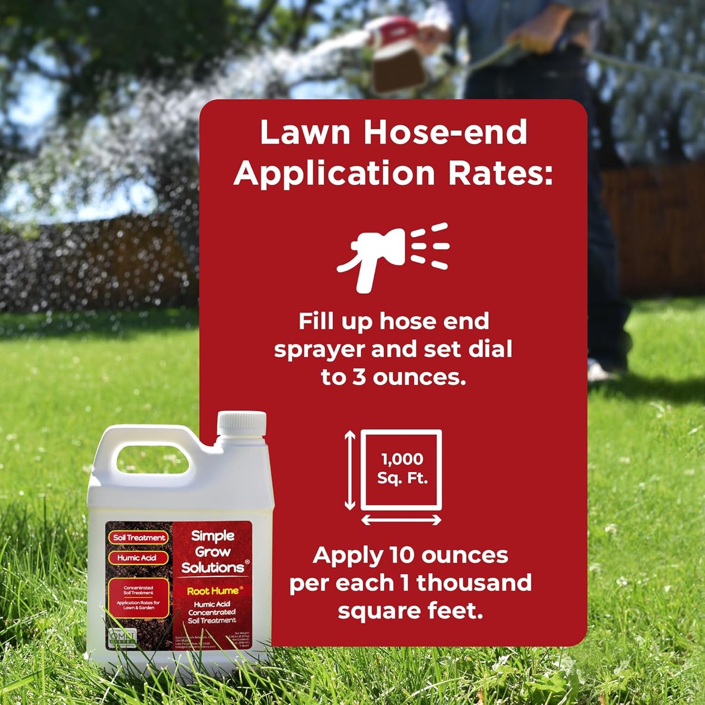 Root Hume by Simple Grow Solutions - Organic Soil Conditioner for Healthy Plants & Lawns | Concentrated Liquid Nutrient Enhancer