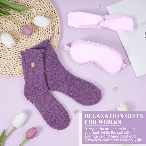 Birthday Gifts for Women Self Care Get Well Soon Gifts, Lavender Relaxing Spa Gift Basket - Care Package w/ Luxury Flannel Blanket & 40 oz Tumbler, Mother's Day Christmas Gift for Mom Her Wife Sister